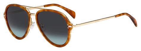 celine cl 41374 s|CELINE Aviator Sunglasses CL 41374/S Brown .